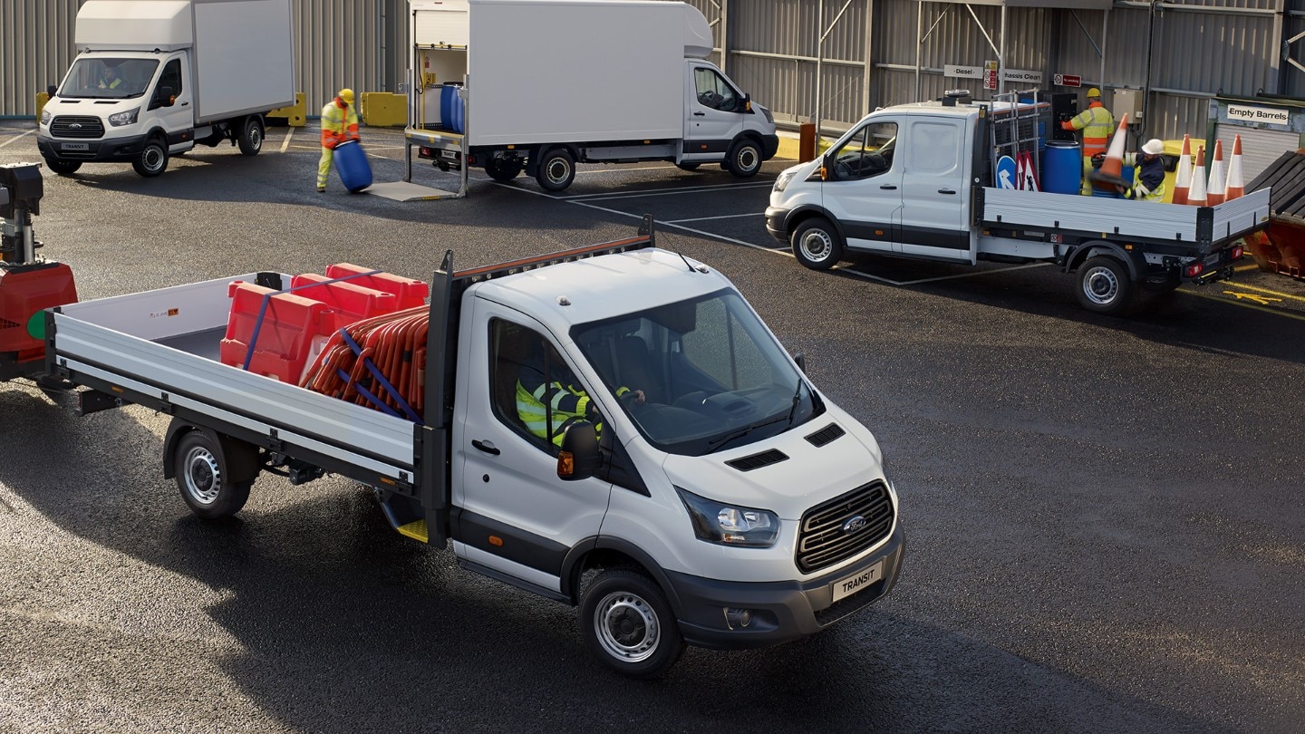 Ford Transit Chassis Cab on building site